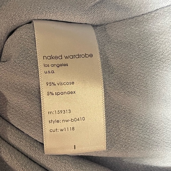 Nwt Naked Wardrobe The NW Lovin' the Crew T-Shirt Bodysuit Size 1 Light Purple - Picture 14 of 16